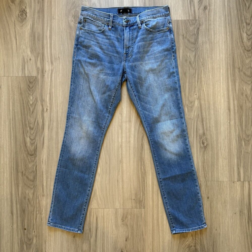 Madewell 31x32 Men's Authentic Flex Skinny Jeans Light Wash Blue Stretch EUC